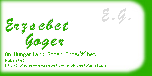 erzsebet goger business card